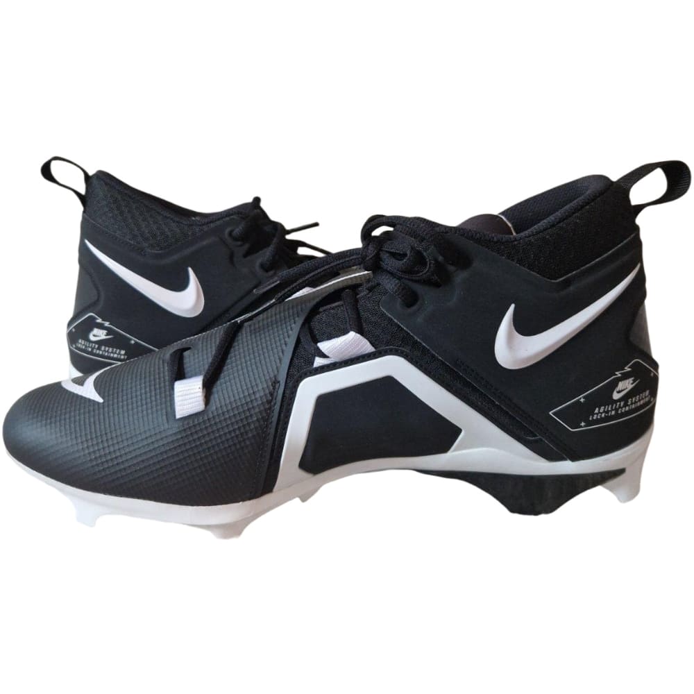 Playmaker Base: American Football Schuhe Nike Alpha Menace Pro 3 Schwarz-Weiß Produktbild 1